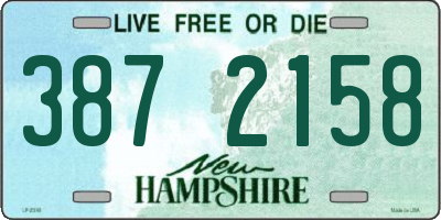 NH license plate 3872158