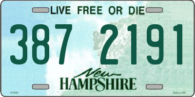 NH license plate 3872191