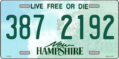 NH license plate 3872192