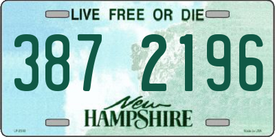 NH license plate 3872196