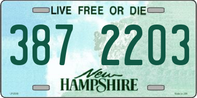 NH license plate 3872203