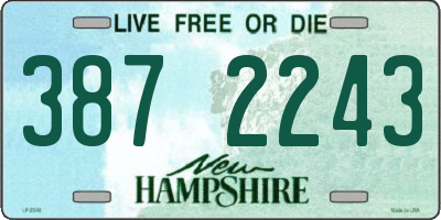 NH license plate 3872243