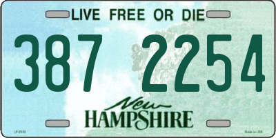 NH license plate 3872254