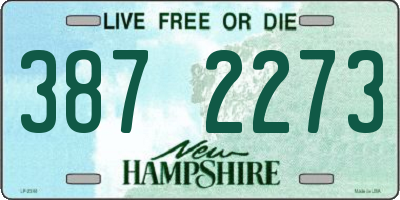 NH license plate 3872273