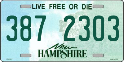NH license plate 3872303