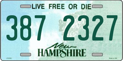 NH license plate 3872327