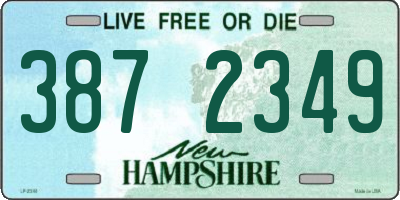 NH license plate 3872349