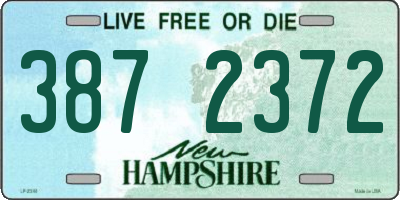 NH license plate 3872372