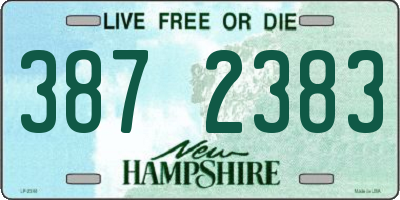 NH license plate 3872383