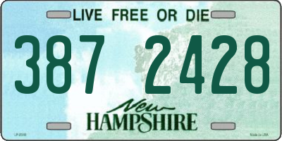 NH license plate 3872428