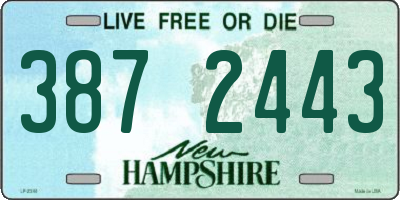 NH license plate 3872443