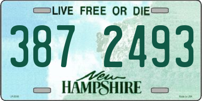 NH license plate 3872493