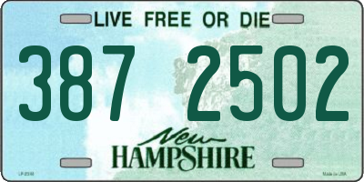 NH license plate 3872502