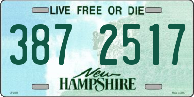 NH license plate 3872517