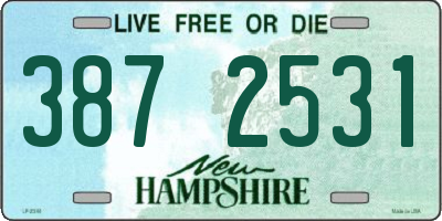 NH license plate 3872531