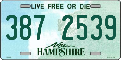 NH license plate 3872539