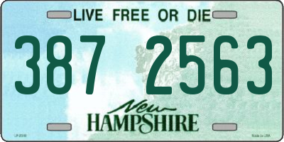 NH license plate 3872563