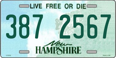 NH license plate 3872567