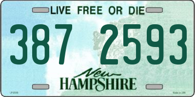 NH license plate 3872593