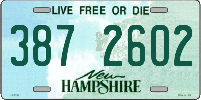 NH license plate 3872602