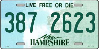NH license plate 3872623