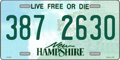 NH license plate 3872630