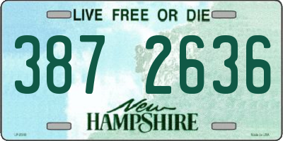 NH license plate 3872636