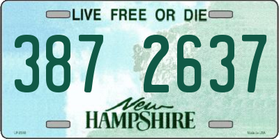 NH license plate 3872637