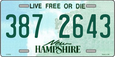 NH license plate 3872643