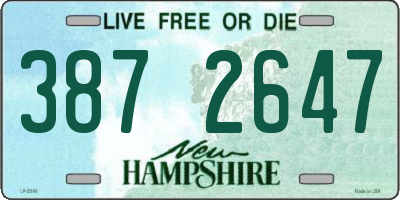 NH license plate 3872647