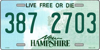 NH license plate 3872703