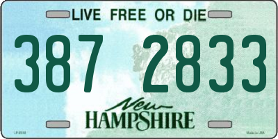NH license plate 3872833