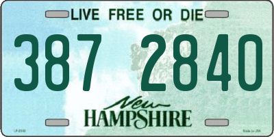 NH license plate 3872840