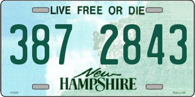 NH license plate 3872843