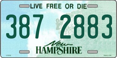 NH license plate 3872883