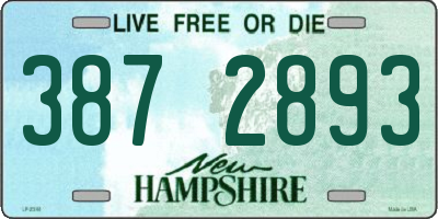 NH license plate 3872893