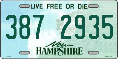 NH license plate 3872935