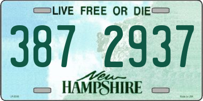 NH license plate 3872937