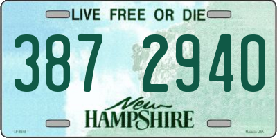 NH license plate 3872940