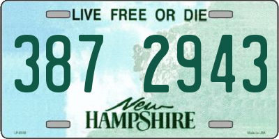 NH license plate 3872943