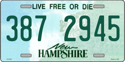NH license plate 3872945