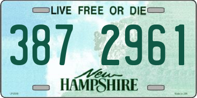 NH license plate 3872961