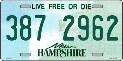 NH license plate 3872962
