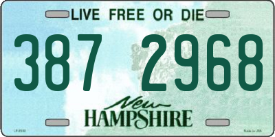 NH license plate 3872968