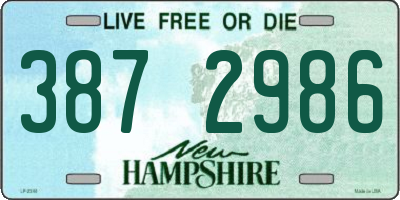 NH license plate 3872986
