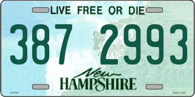 NH license plate 3872993