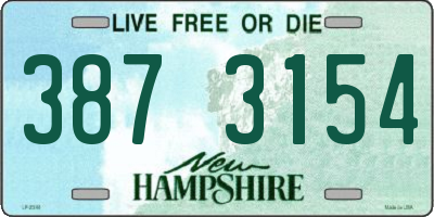 NH license plate 3873154
