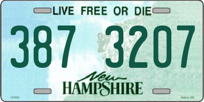 NH license plate 3873207