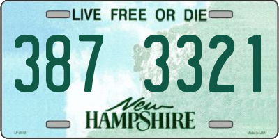 NH license plate 3873321