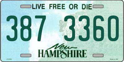 NH license plate 3873360